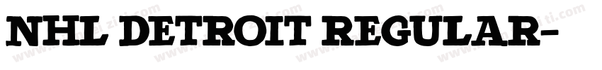 NHL Detroit Regular字体转换